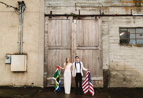 Энджи и Алекс: стильная вашингтонская свадьба в стиле лофт