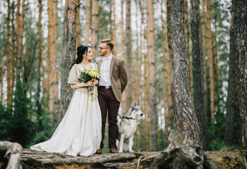 Лесной fine art: яркая свадьба Александры и Саши в стиле бохо