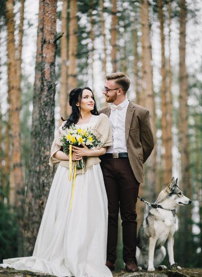 Лесной fine art: яркая свадьба Александры и Саши в стиле бохо