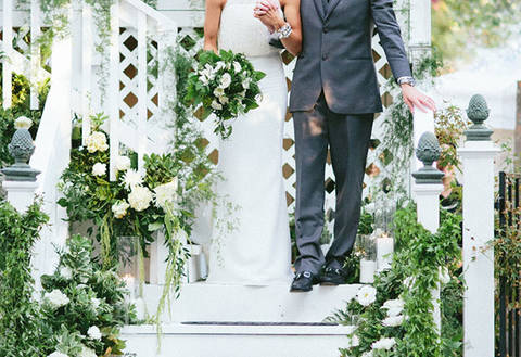 Мишель и Джош: сказочная бело-зеленая свадьба
