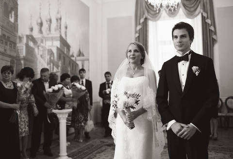 Московская история: классическая свадьба Леонида и Марии